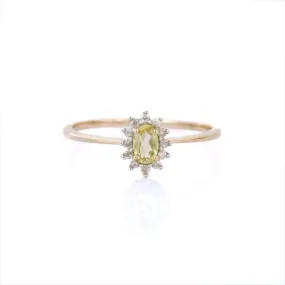 14K Yellow Gold Quartz Ring