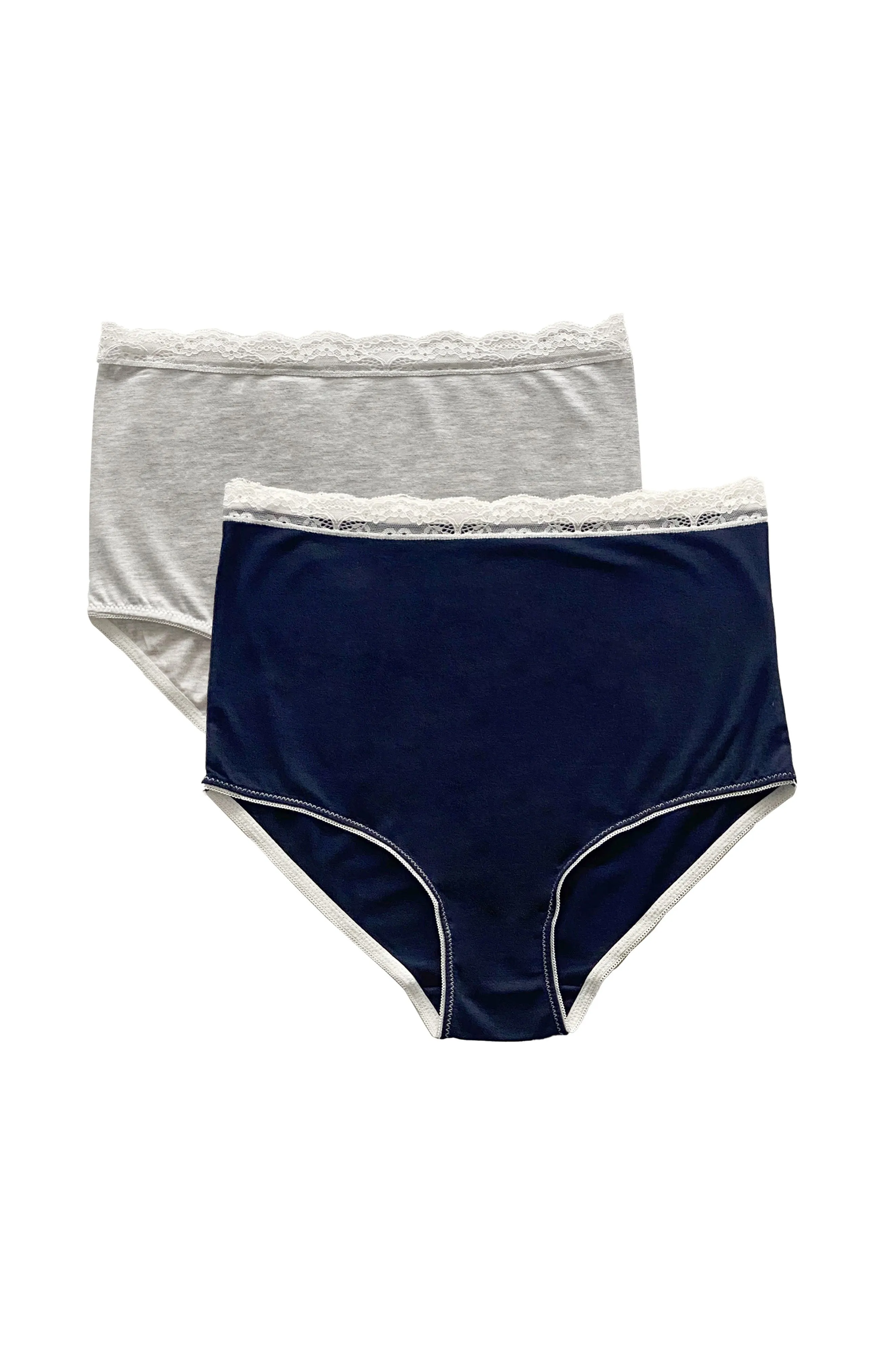 2-pack - Gracie Bamboo Maternity Underwear in Grey/Navy