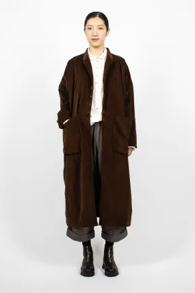 45_34 Velvet Long Coat Coffee