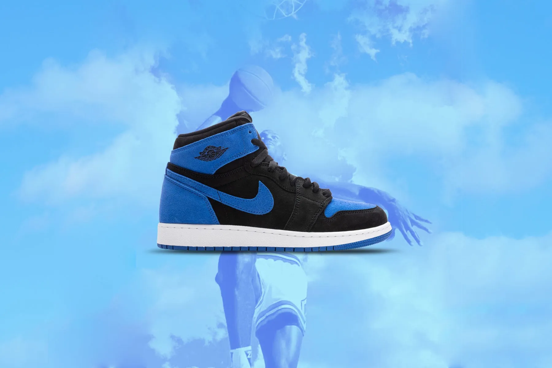 Air Jordan 1 Retro High OG (GS) 'Royal Reimagined' - Black/Royal Blue/White