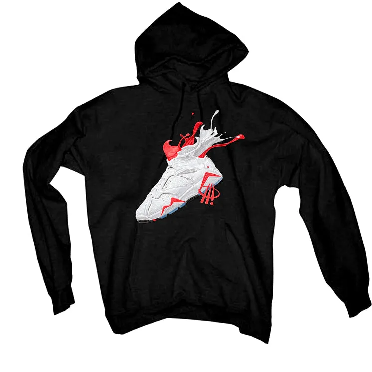 Air Jordan 7 "White Infrared" Black T-Shirt (SPLASH)