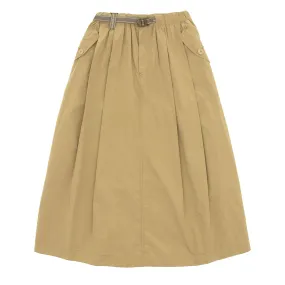 And Wander Womens Oversized Cargo Skirt Light Beige