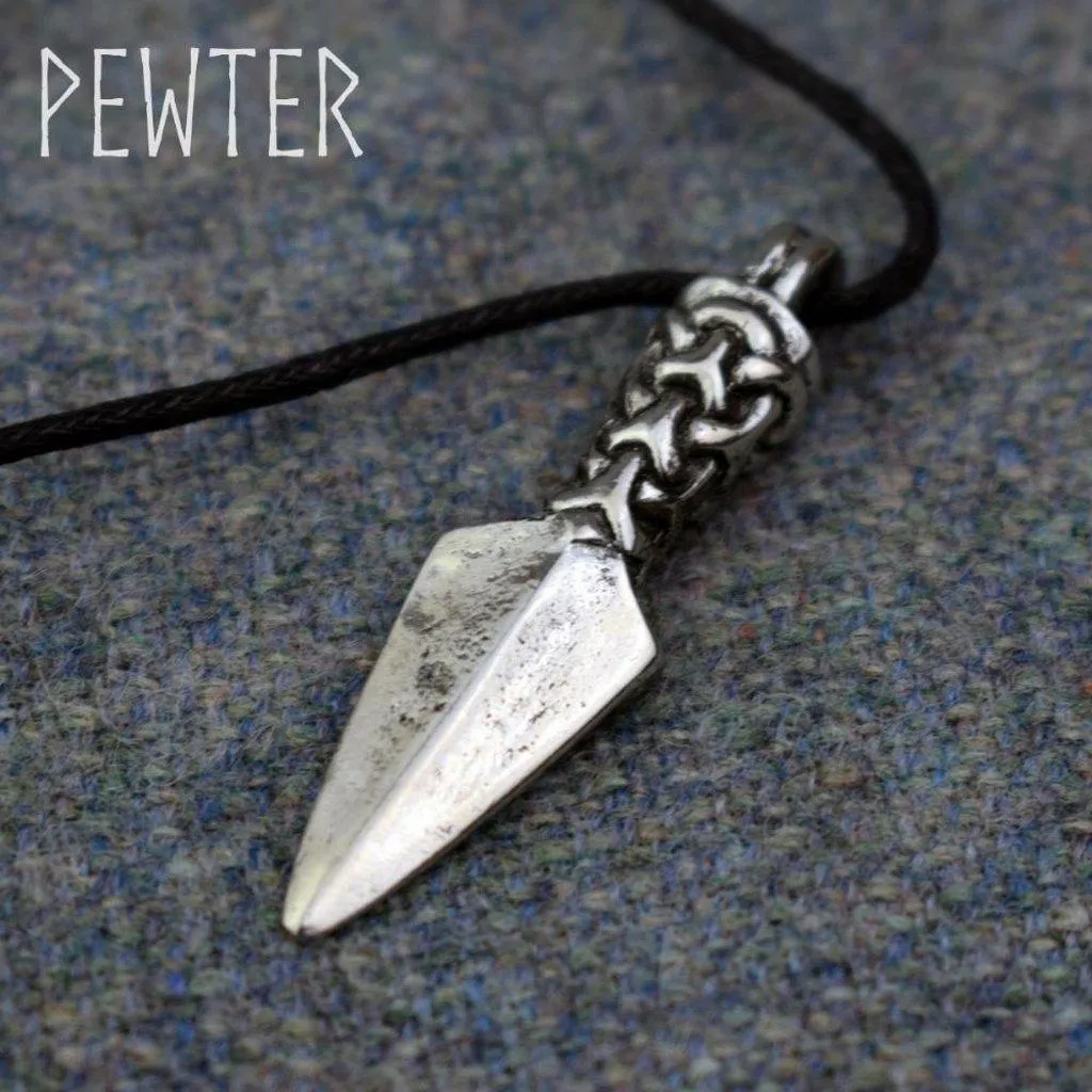 Asgard Manx Gungnir Pendant – Pewter or Silver