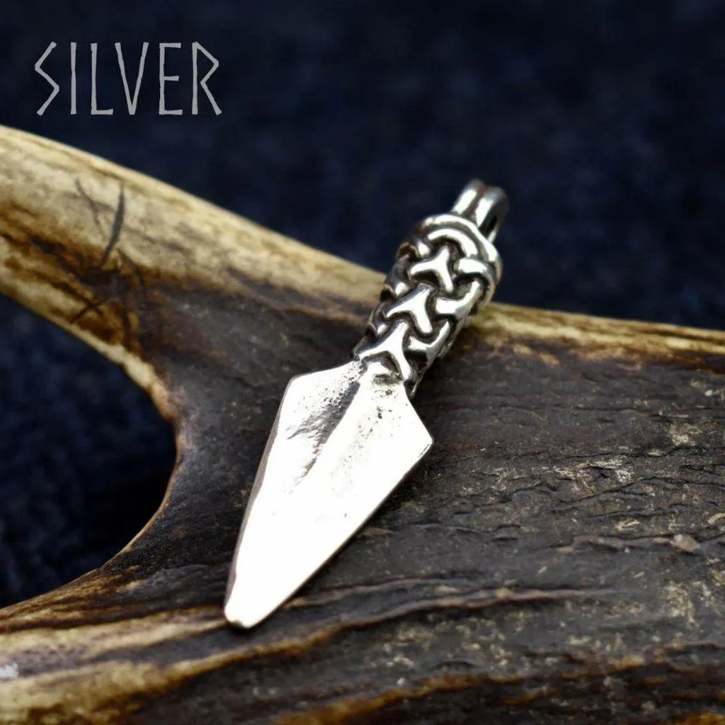 Asgard Manx Gungnir Pendant – Pewter or Silver