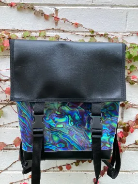 Backpack/ Shoulder Bag - Paua Shell