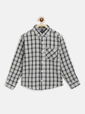 Boys Black & White Checks Shirt