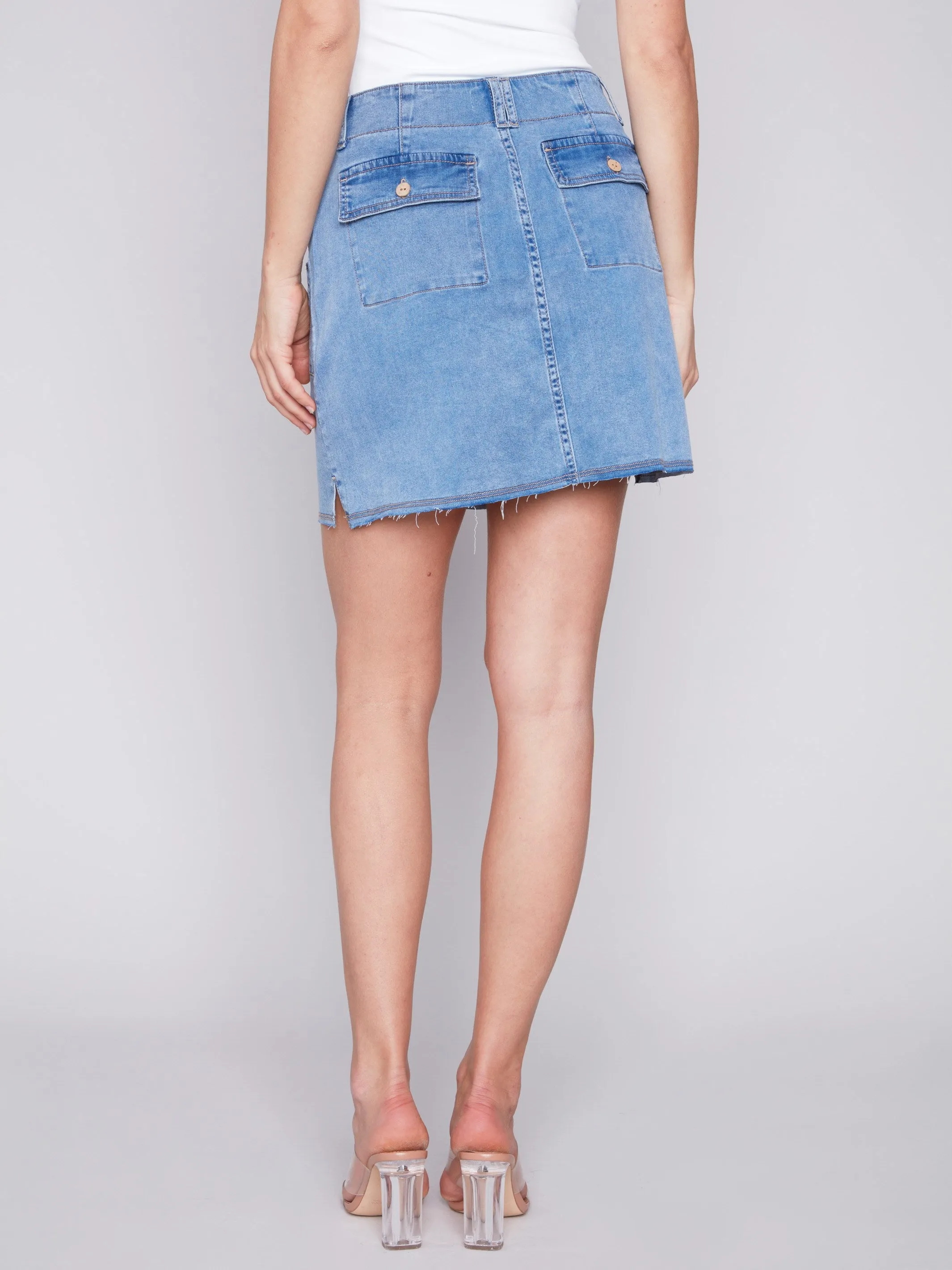 Canvas Cargo Skort - Chambray