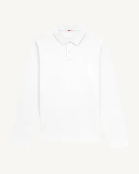 Carlos cotton long-sleeved polo shirt White