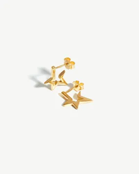 Celestial Star Huggies | 18ct Gold Plated Vermeil