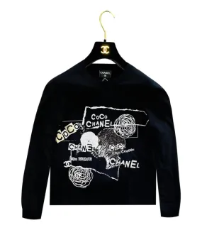 Chanel Coco Logo Cotton Sweatshirt. Size M