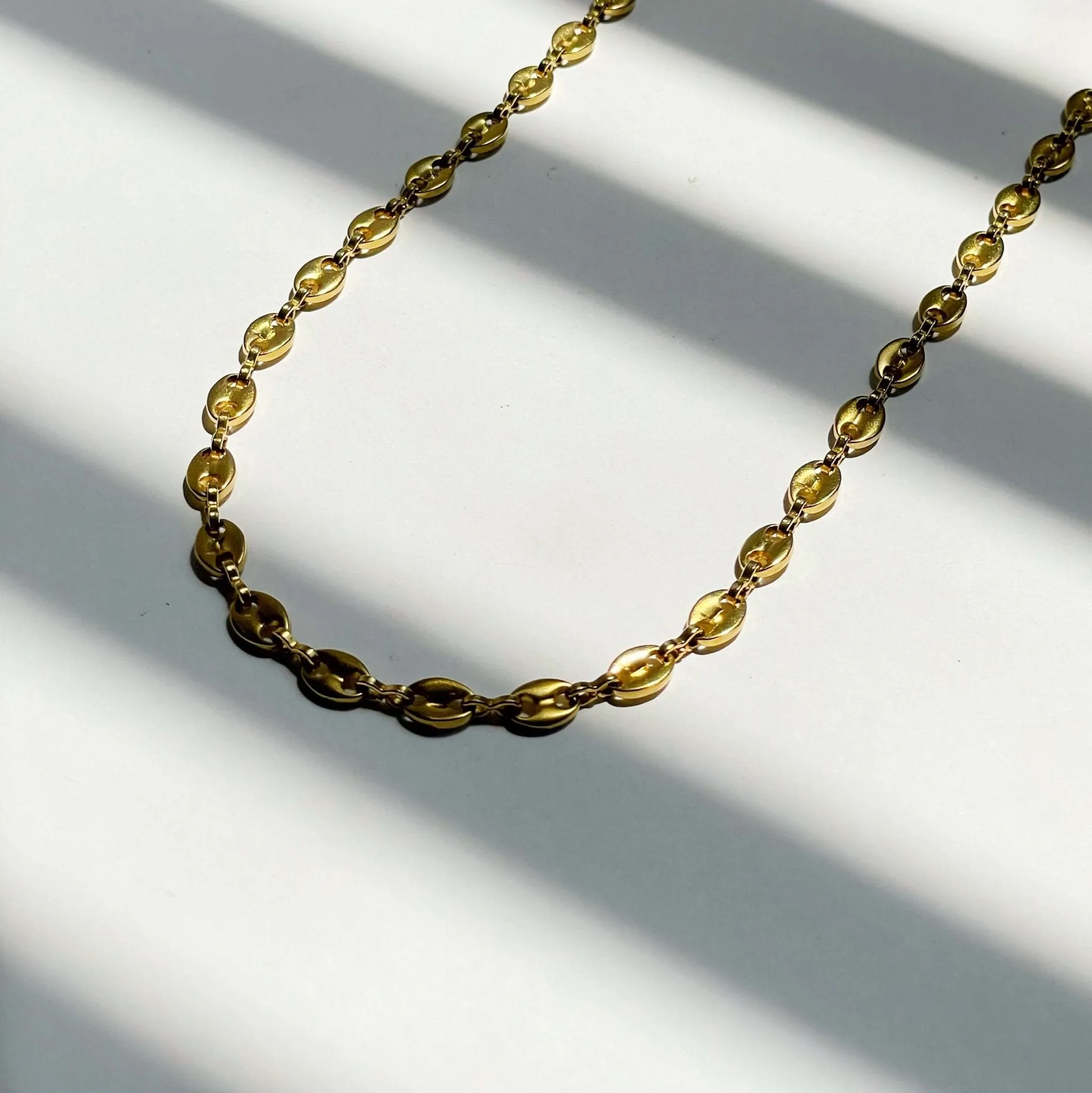 Coffee Bean Necklace - Gold