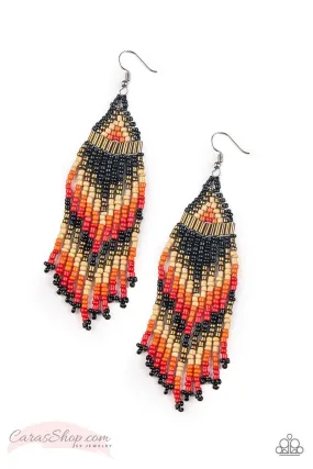 Colors of the Wind - Multi-color Seed Bead Earrings - Paparazzi Accessories