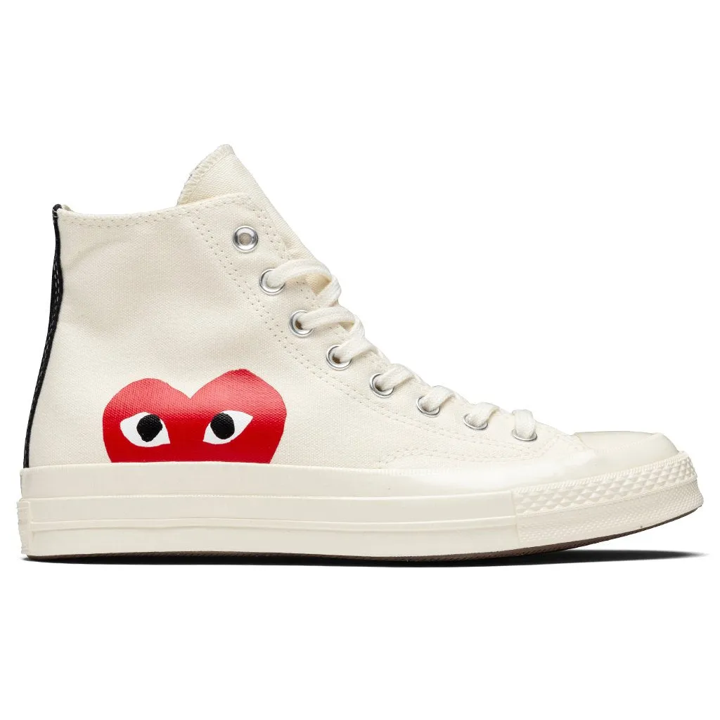 Converse x Comme Des Garcons PLAY All Star Chuck '70 Hi - White