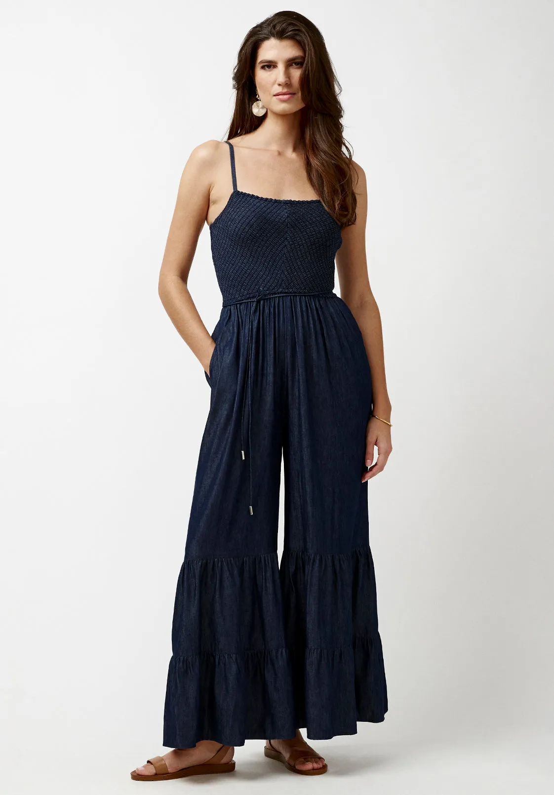 Dannika Women's Jumpsuit in Dark Denim - WB0002P