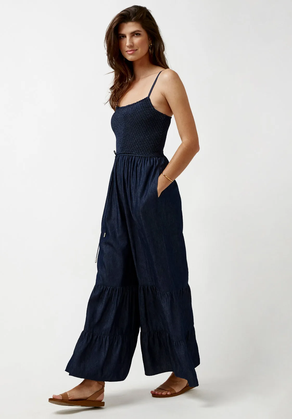 Dannika Women's Jumpsuit in Dark Denim - WB0002P