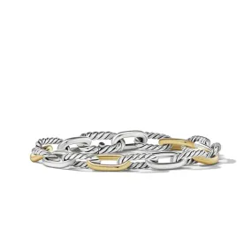 DY Madison Chain Bracelet in Sterling Silver with 18K Yellow Gold, 8.5MM