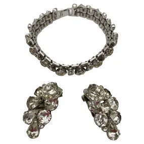 EISENBERG Vintage Earrings with Rhinestone Bracelet Set