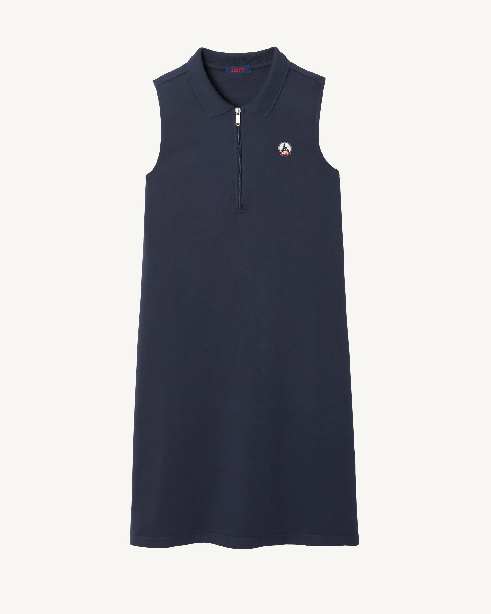 Esmeralda organic cotton sleeveless polo dress Navy