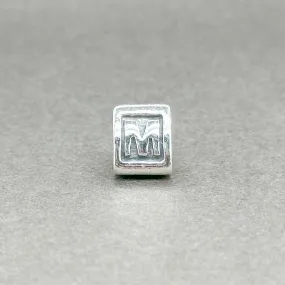 Estate Pandora SS Triangle Block Letter M Bead Charm