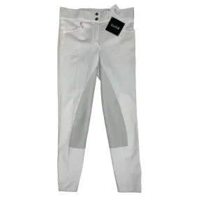 Eurofit 'Bling' Full Seat Breeches in White - Women's 28L