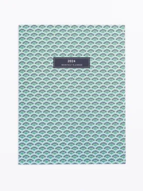 FINAL SALE - 2024 Large Monthly Planner | Fan Girl Blue & Green