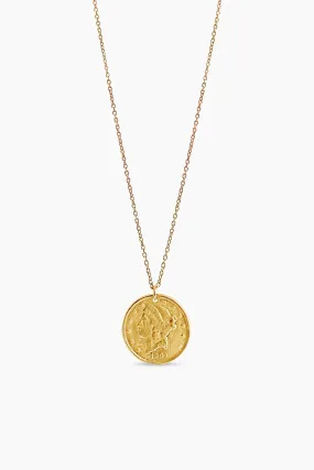 Goddess Drop Chain Coin Necklace