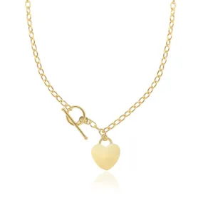 Gold Heart Toggle Necklace