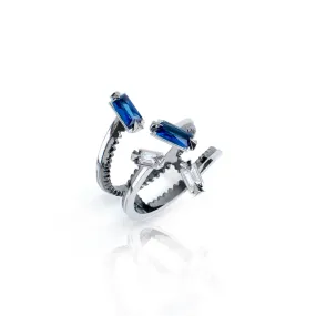 Grand Pilot Ring [Blue/White gems]