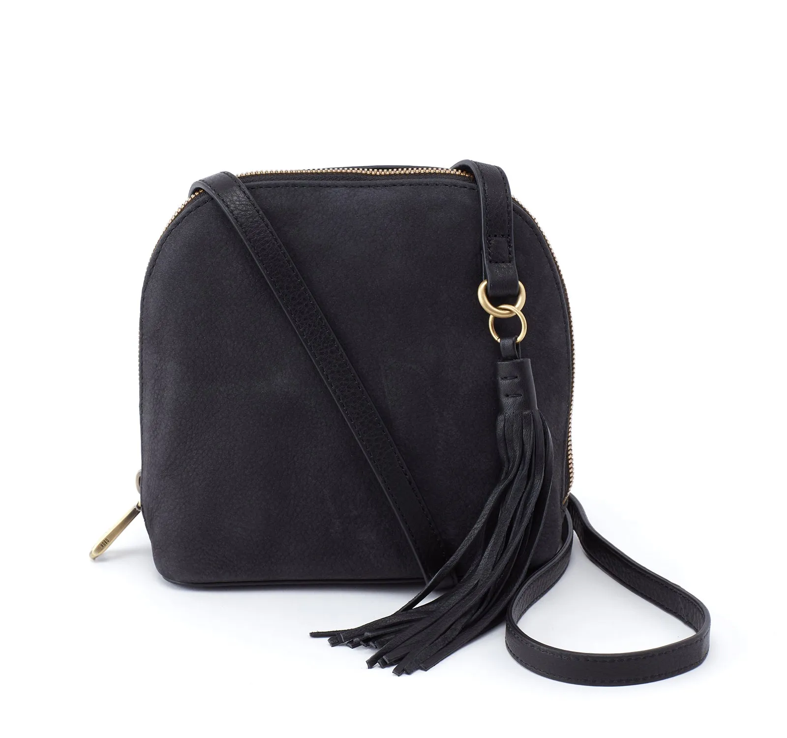 Hobo Nash Crossbody Bag in Nubuck Black