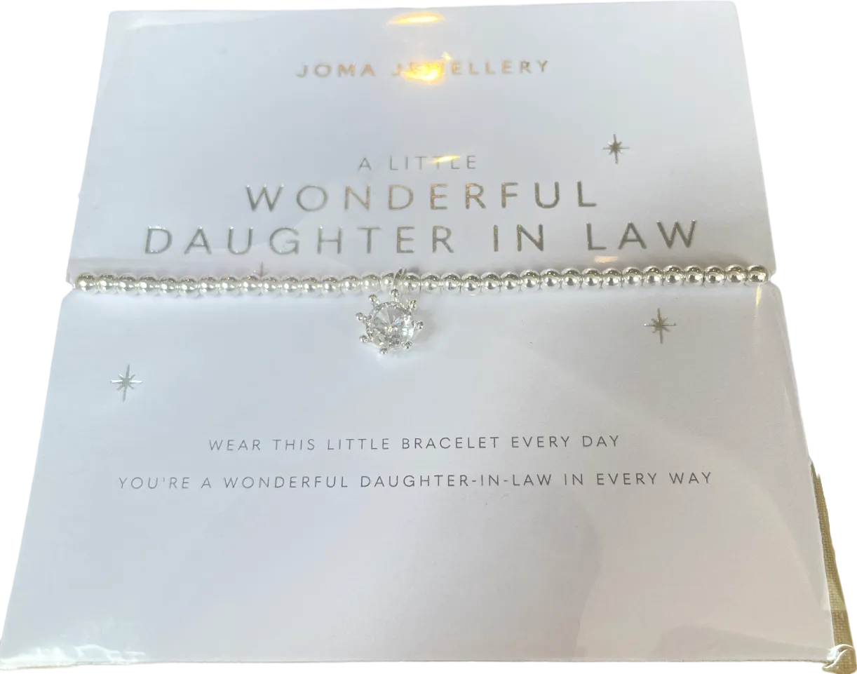 JOMA JEWELLERY Silver A Little 'wonderful Daughter In Law' Bracelet One Size