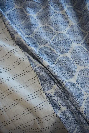 Kantha Quilt Peacock Blue