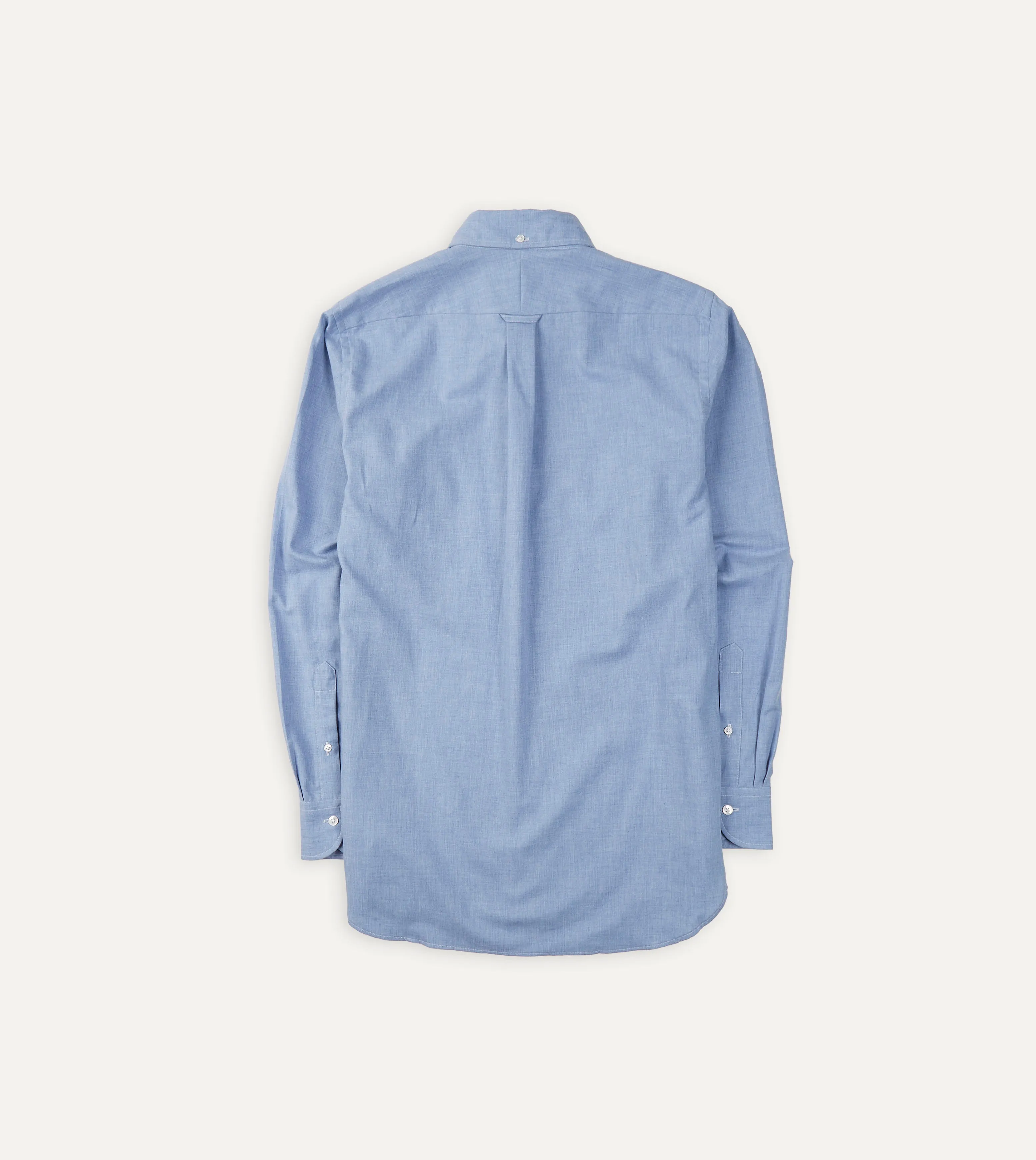 Light Blue Brushed Cotton Button-Down Shirt