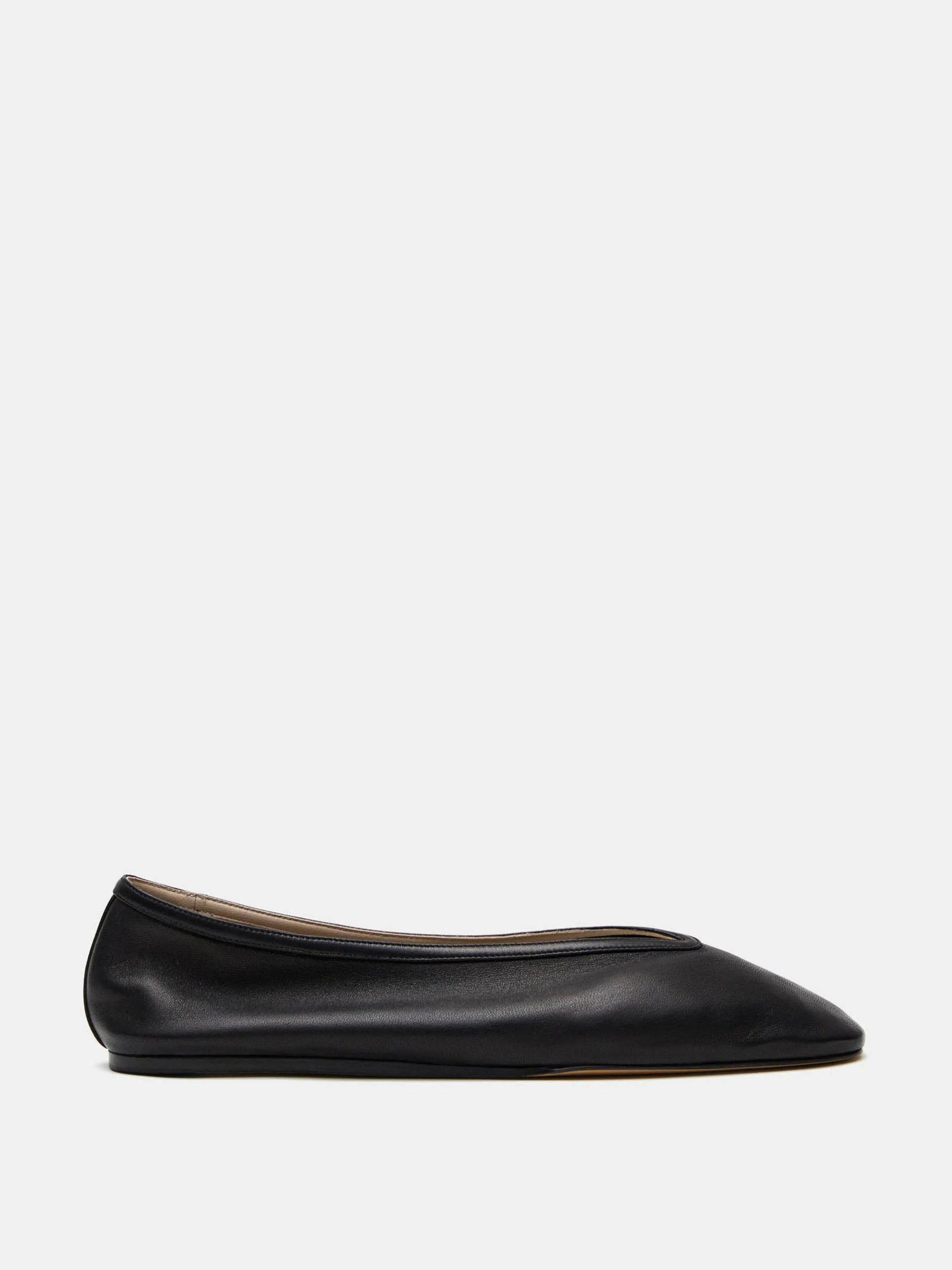 Luna Slipper - Black Leather