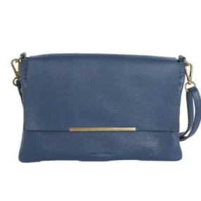 Maison Fanli Leather Crossbody Bag Navy