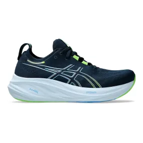 Men's Asics GEL-Nimbus 26, French Blue/Electric Lime, 9.5 2E Wide