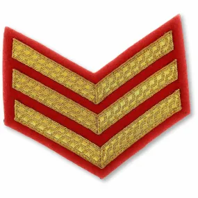 Mess Dress -Chevrons - Gold on Scarlet - Sgt