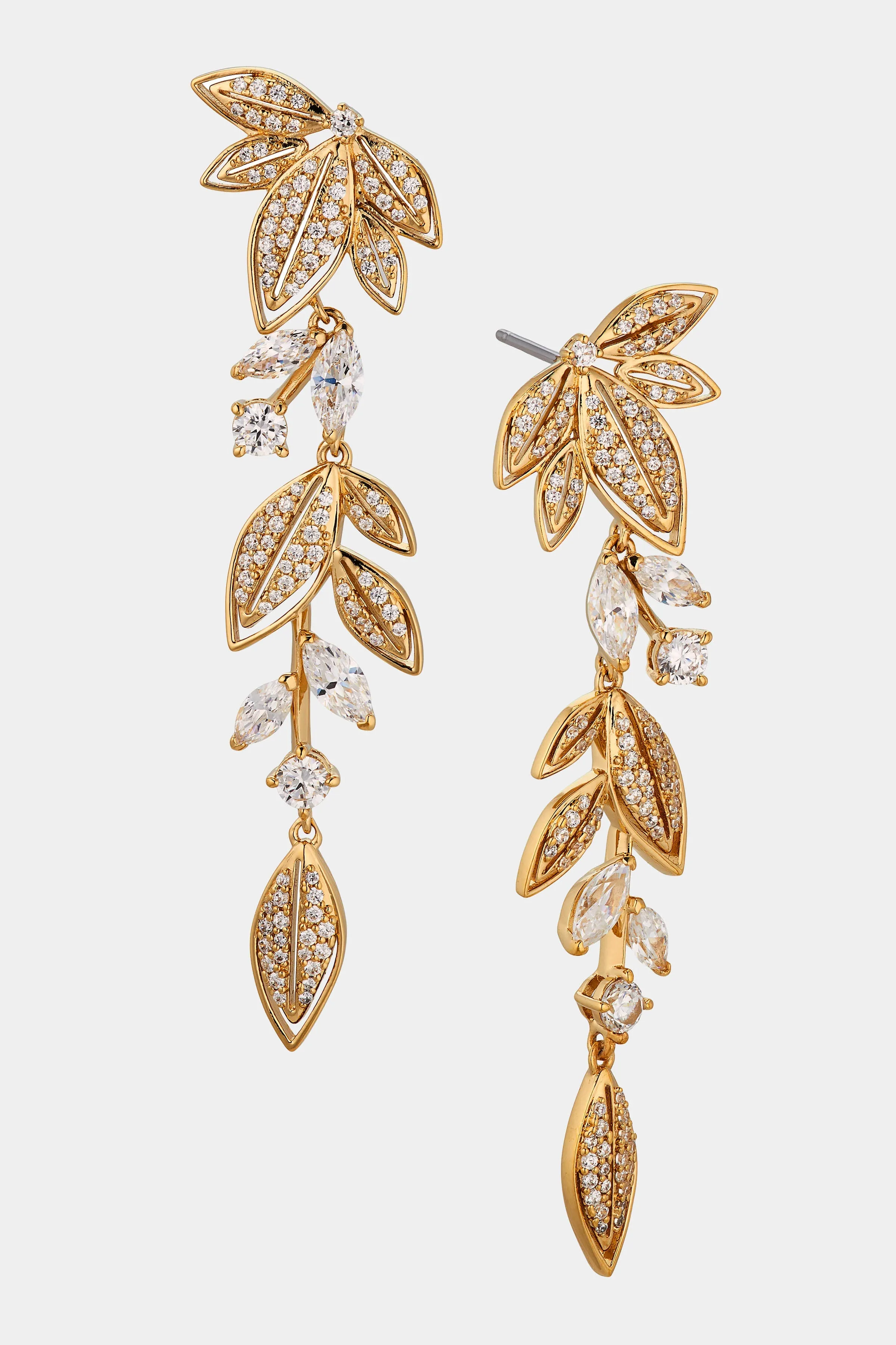 MIDSOMMER LEAF LINEAR EARRINGS