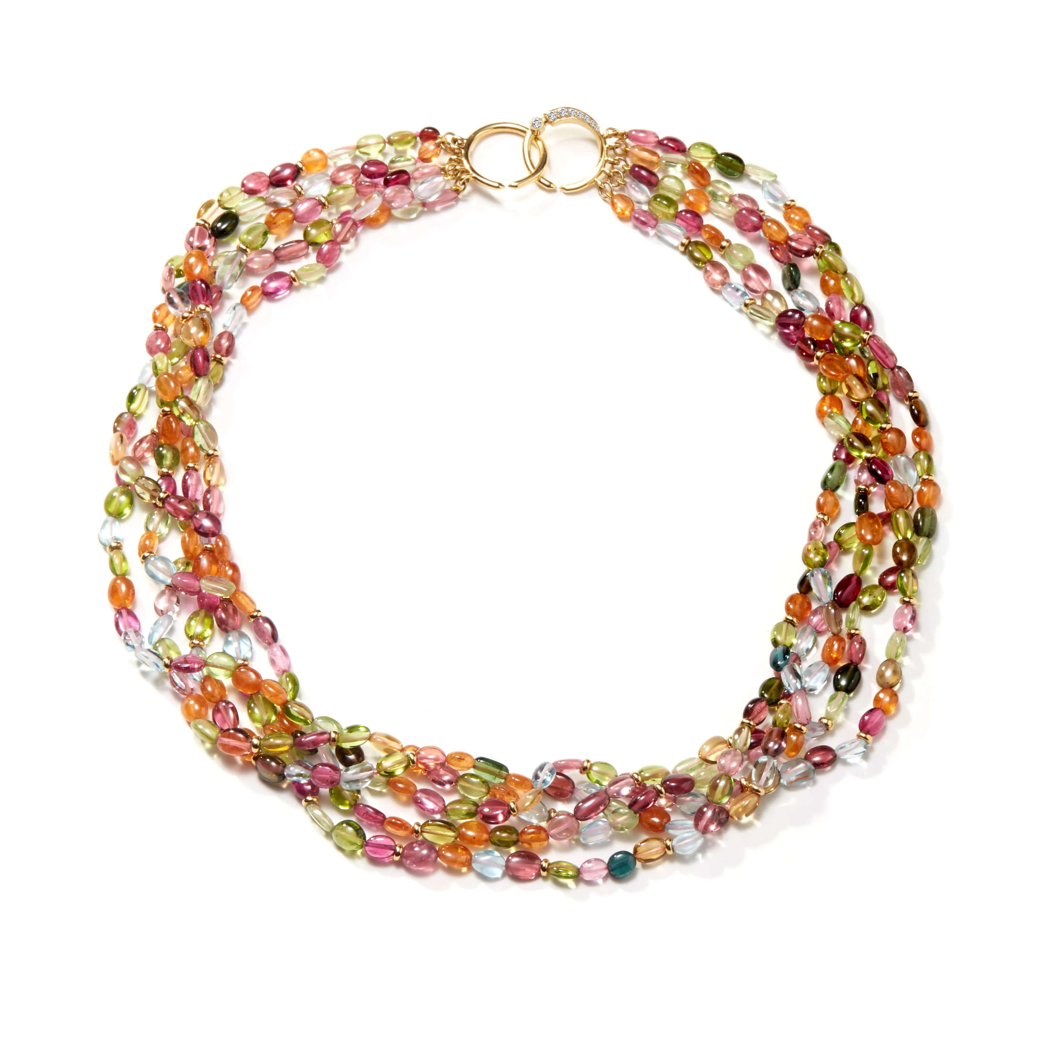 Mogul Multicolor Torsade Bead Necklace