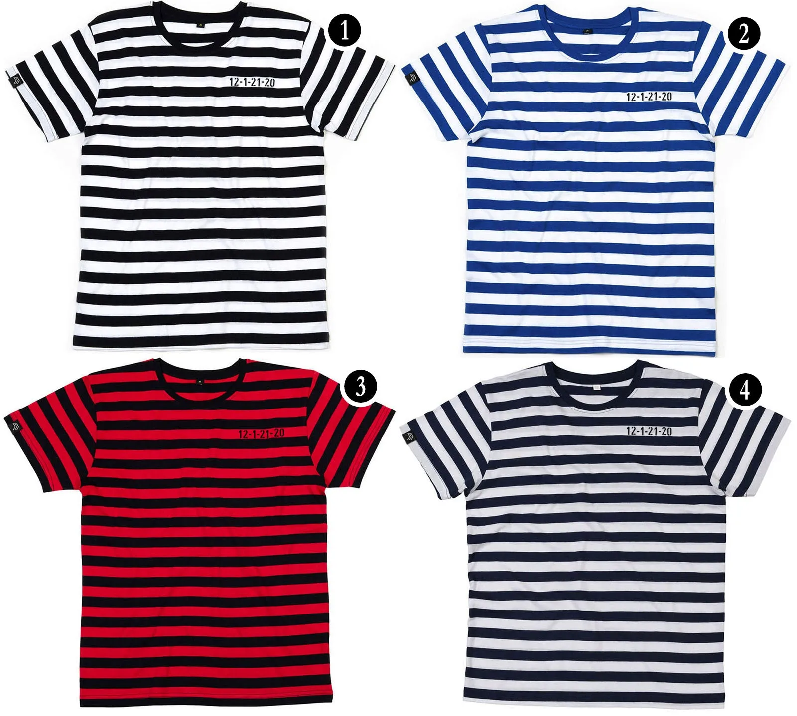 MTS M109/210 ― Weiches Unisex Stripy T-Shirt - Schwarz / Weiß