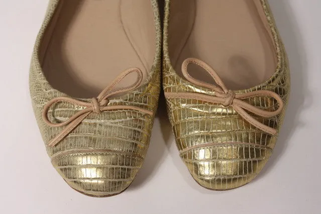 New REED KRAKOFF Gold Flats