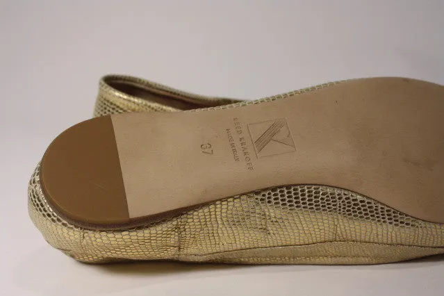 New REED KRAKOFF Gold Flats