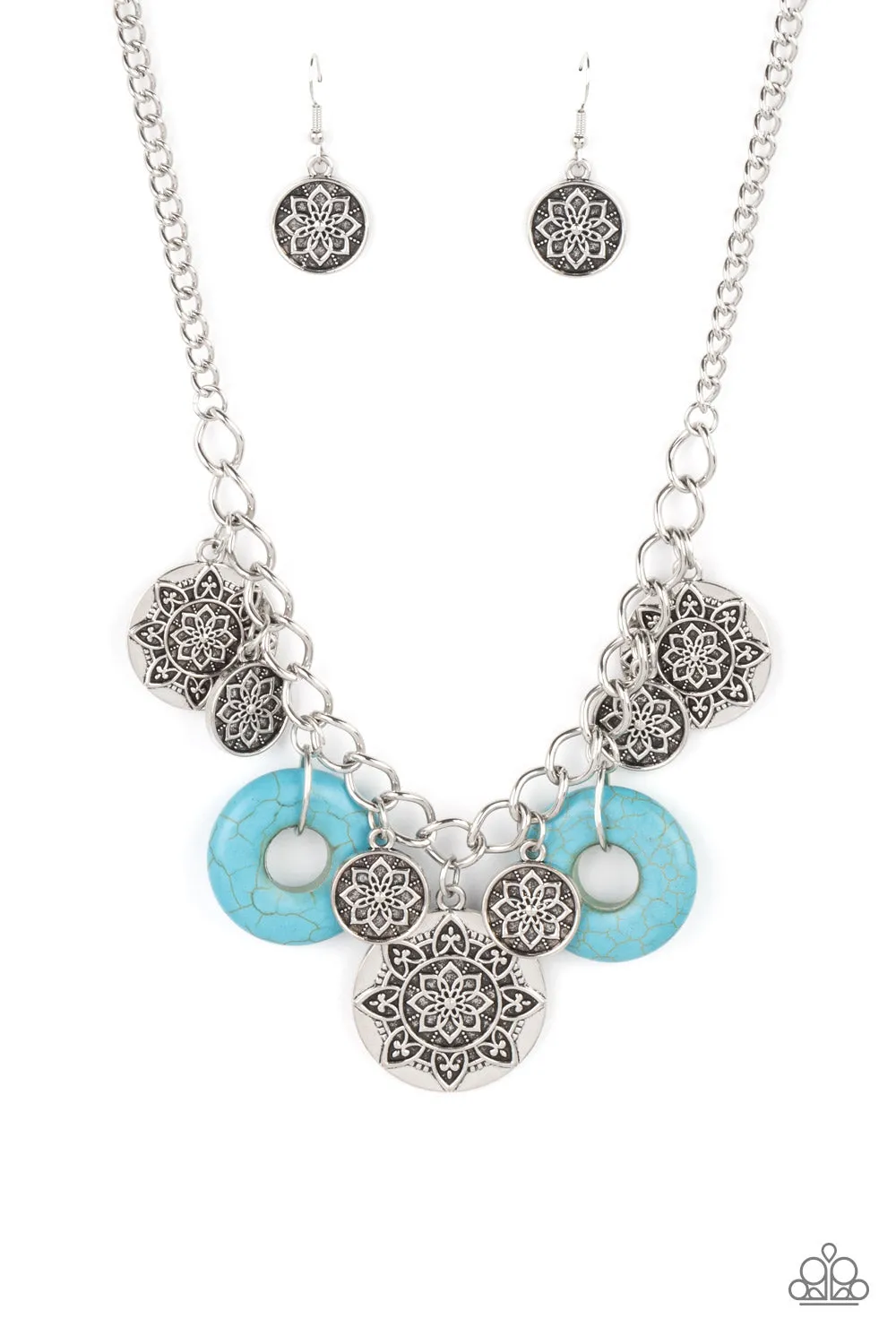 Paparazzi Accessories - Western Zen #L194 - Blue Necklace