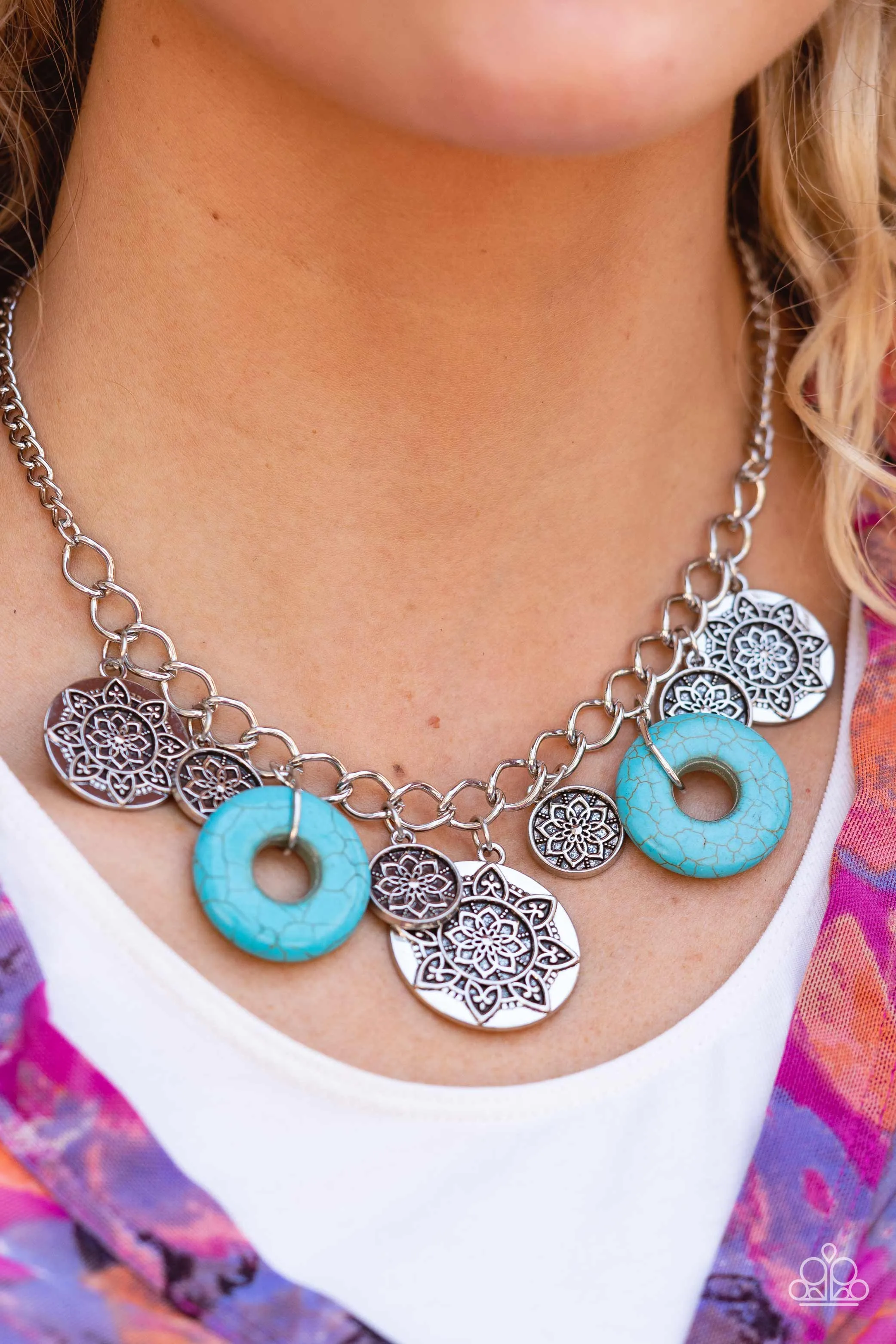 Paparazzi Accessories - Western Zen #L194 - Blue Necklace