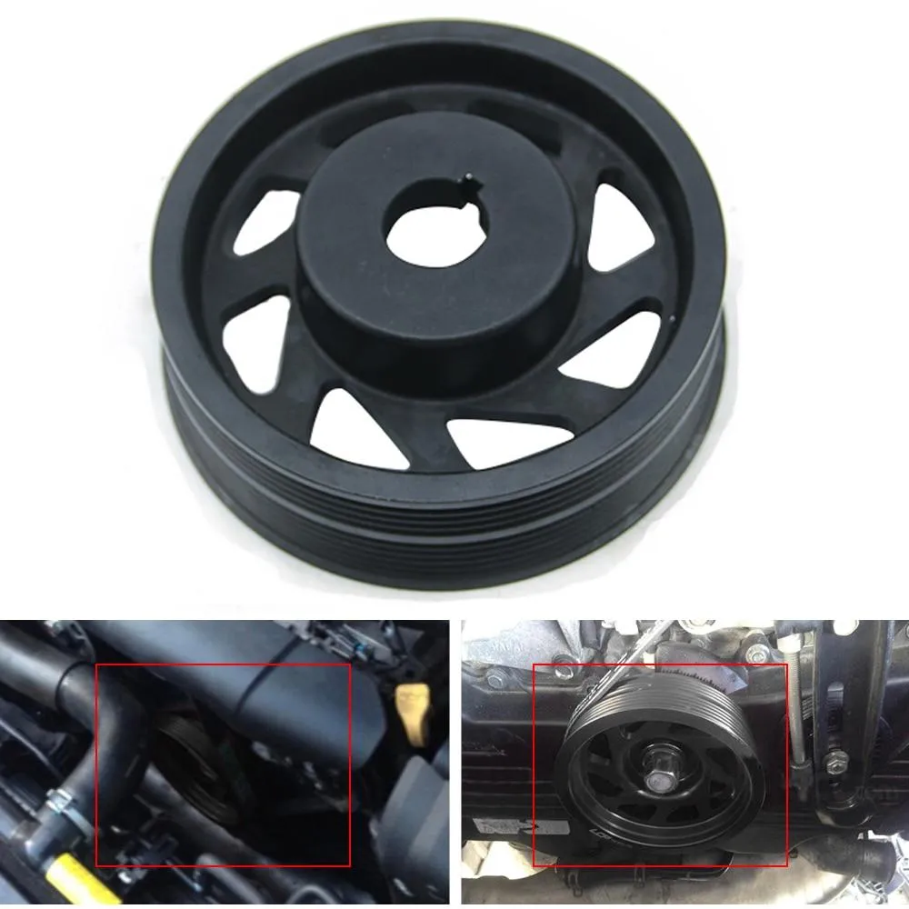 Racing Performance Crankshaft Crank Pulley For Subaru Impreza WRX Sti Legacy Aluminum Black Light Weight