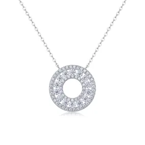 S925 Moissanite Halo Necklace