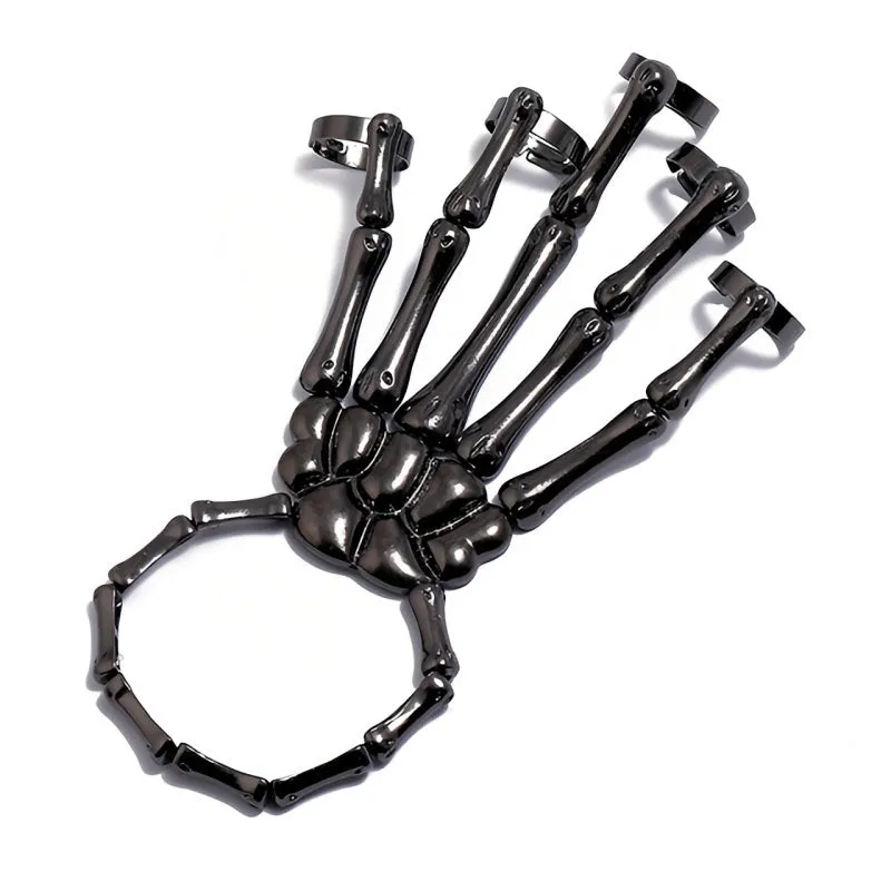 Skeleton Ghost Claw Bracelet: Add a Touch of Halloween Charm to Your Nightclub Look! LJH5