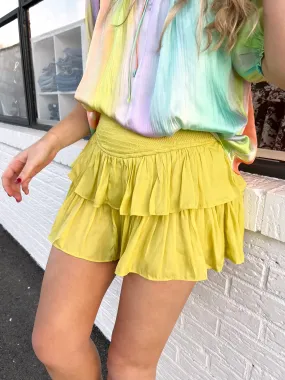 Smocked Mini Skirt