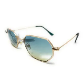 Sunglasses Women's Fashion Gold Frame Blue Urban Outfitters 44022