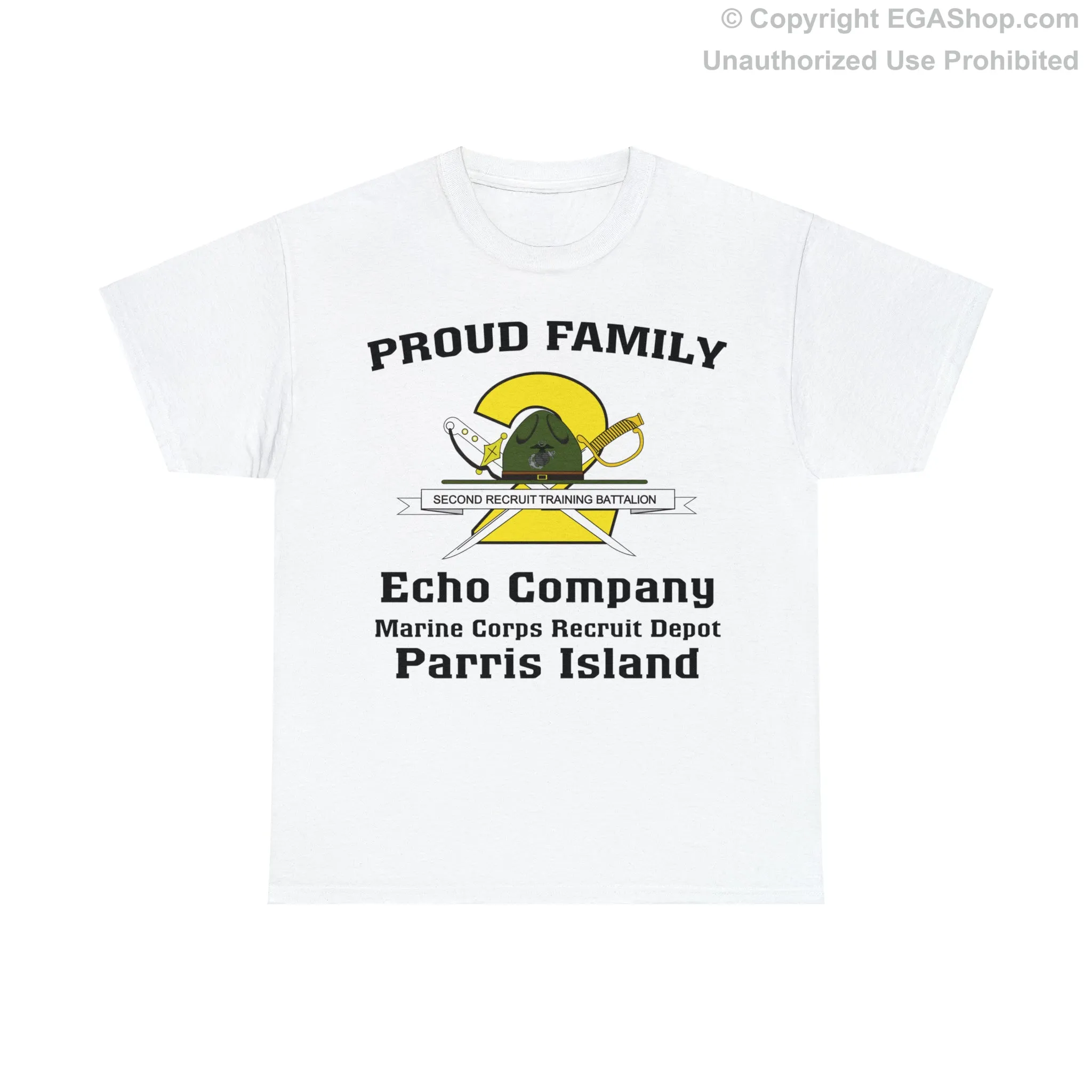 T-Shirt: Echo Co. MCRD Parris Island (2nd Battalion Crest)