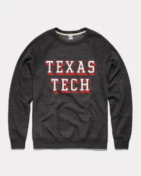 Texas Tech Block Black Crewneck